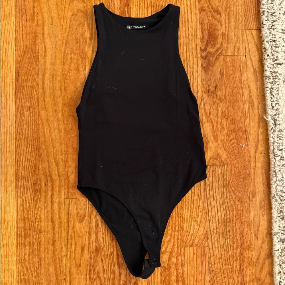 Zara Women's Polyamide Halter Bodysuit